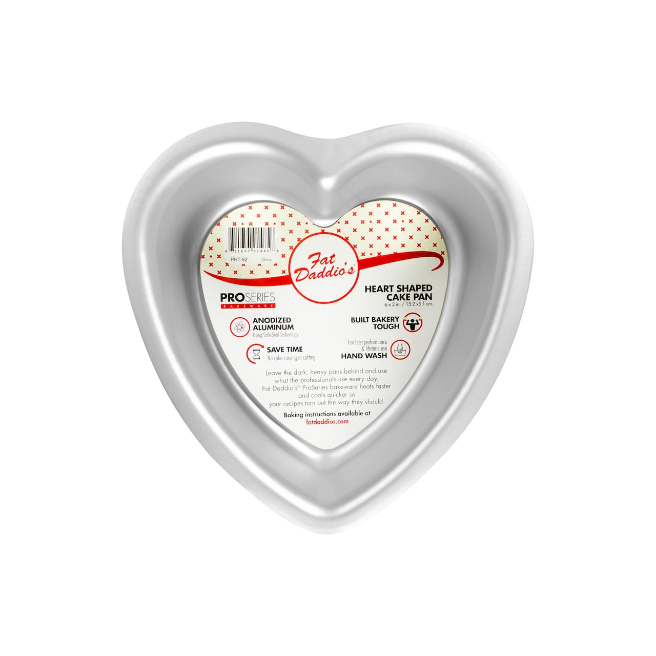 6 Pack: Fat Daddio's® ProSeries 6" x 2" Heart Cake Pan
